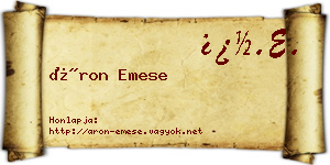 Áron Emese névjegykártya