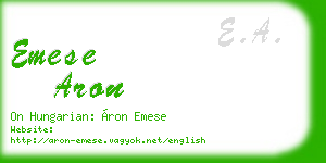 emese aron business card