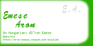 emese aron business card